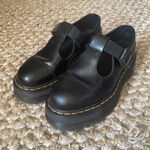 !SOLD! Bethan Polished Smooth Leather Platform Shoes